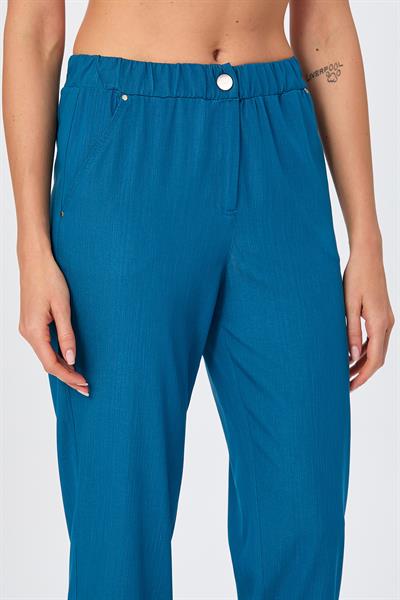 Beli Lastikli Cepli Kapri Pantolon 026-3515