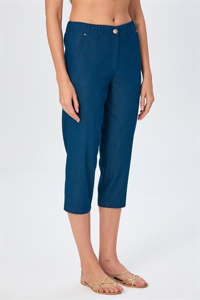 Beli Lastikli Cepli Kapri Pantolon 026-3515