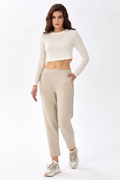 Beli Lastikli Cepli Pantolon 256-2113