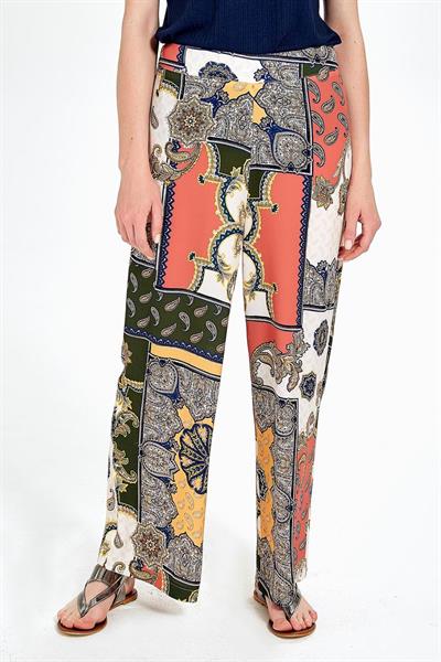 Beli Lastikli Desenli Bol Pantolon 099-6003