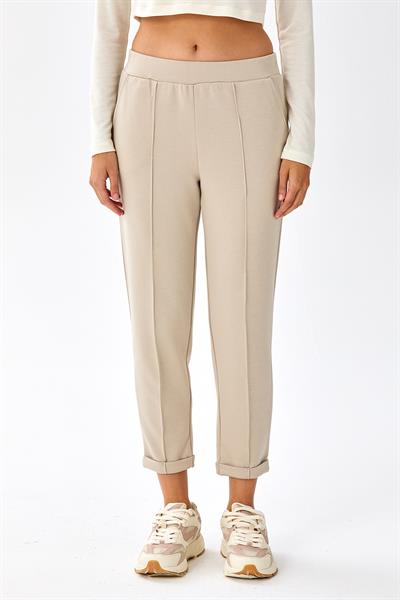 Beli Lastikli Duble Paça Cepli Pantolon 256-2101