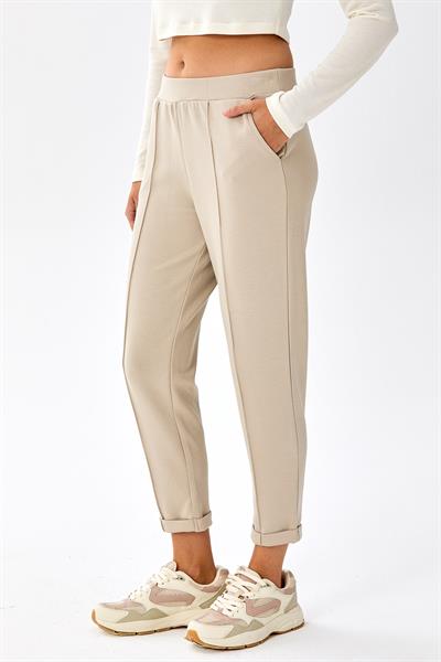Beli Lastikli Duble Paça Cepli Pantolon 256-2101