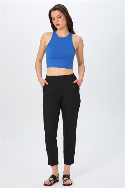 Beli Lastikli Duble Paça Cepli Pantolon 026-2002
