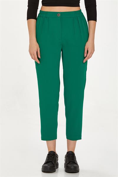 Beli Lastikli Düğmeli Pantolon 234-3501