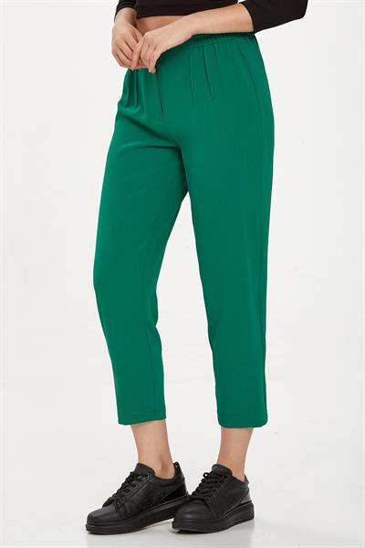 Beli Lastikli Düğmeli Pantolon 234-3501