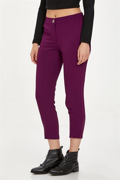 Beli Lastikli Düğmeli Pantolon 234-3502