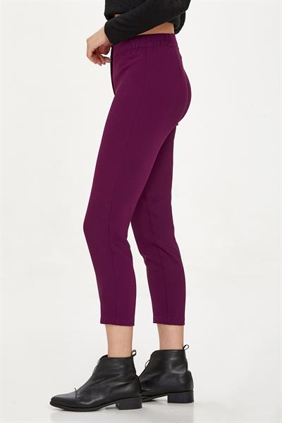 Beli Lastikli Düğmeli Pantolon 234-3502