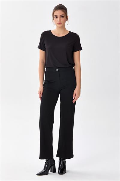 Beli Lastikli Geniş Paça Pantolon 256-2007