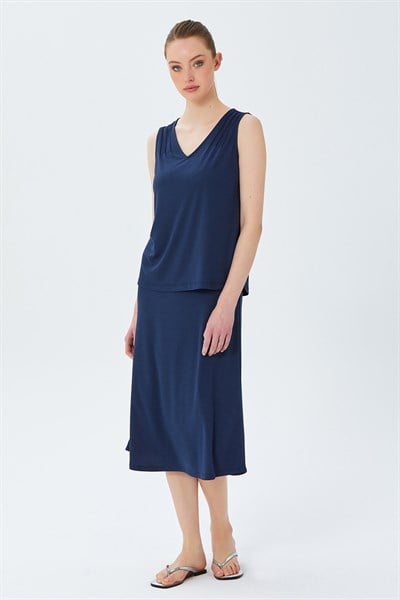 Beli Lastikli Midi Boy Etek 026-2012