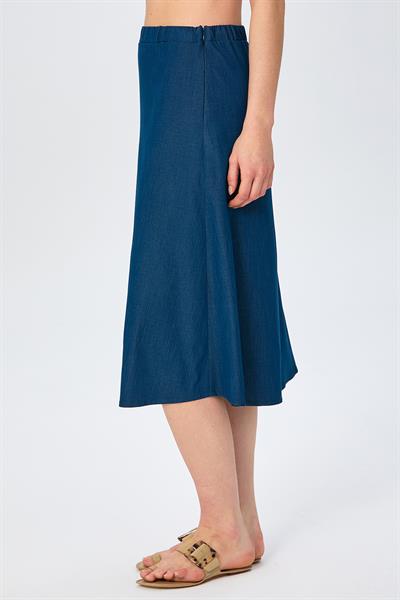 Beli Lastikli Midi Boy Etek 026-3519