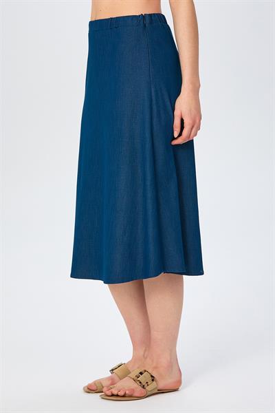 Beli Lastikli Midi Boy Etek 026-3519