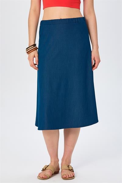 Beli Lastikli Midi Boy Etek 026-3519