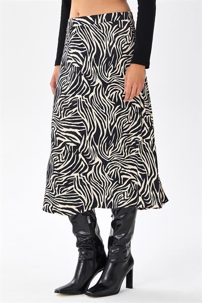 Beli Lastikli Midi Boy Etek 256-3500