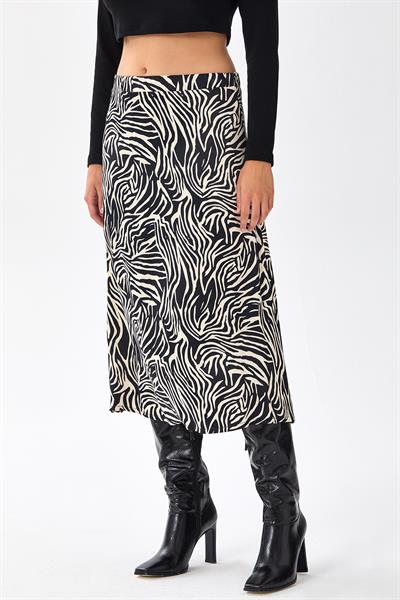 Beli Lastikli Midi Boy Etek 256-3500