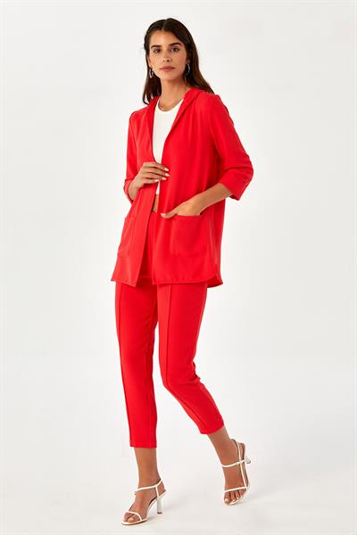 Beli Lastikli Önü Dikişli Pantolon 024-3506