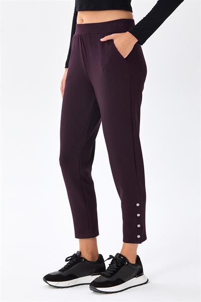Beli Lastikli Paçası Çıtçıtlı Pantolon 256-2109