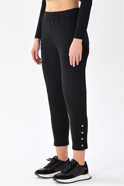 Beli Lastikli Paçası Çıtçıtlı Pantolon 256-2109