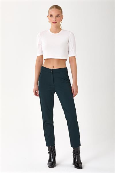 Beli Lastikli Paçası Çıtçıtlı Pantolon 245-2009