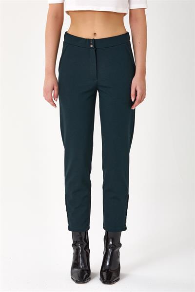 Beli Lastikli Paçası Çıtçıtlı Pantolon 245-2009