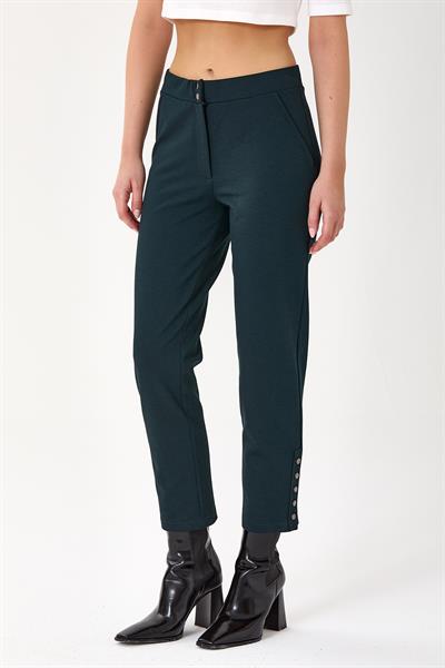 Beli Lastikli Paçası Çıtçıtlı Pantolon 245-2009
