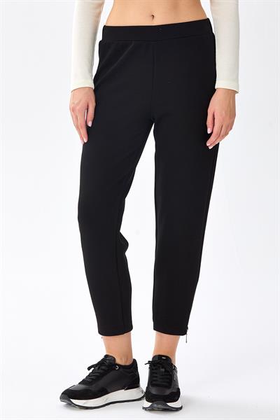 Beli Lastikli Paçası Fermuarlı Pantolon 256-2117