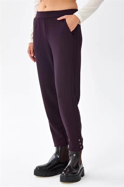 Beli Lastikli Paçası Kuşgözü Detaylı Pantolon 256-2119