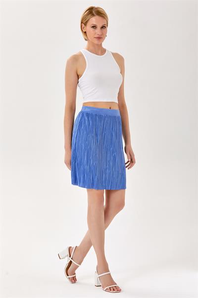 Beli Lastikli Pileli Etek 024-2000