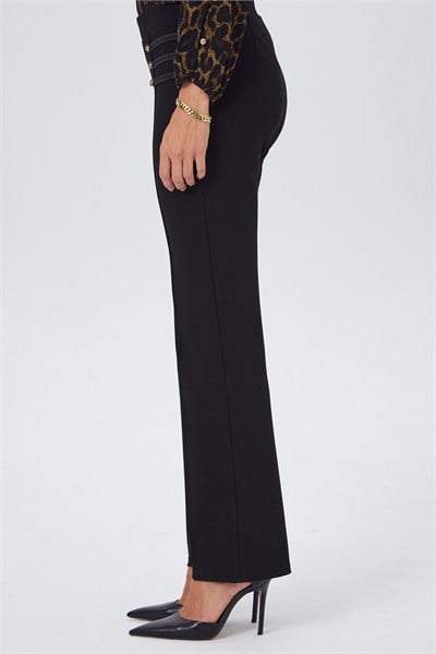 Beli Lastikli Saten Biye ve Düğme Detaylı Pantolon 267-2011