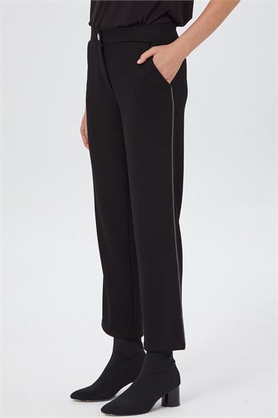 Beli Lastikli Şerit Detaylı Pantolon 267-2105