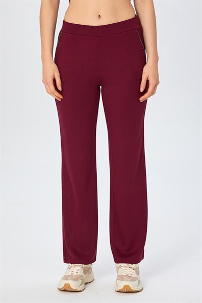 Beli Lastikli Taş Şerit Detaylı Cepli Pantolon 026-2105