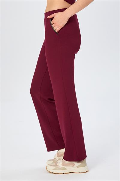 Beli Lastikli Taş Şerit Detaylı Cepli Pantolon 026-2105