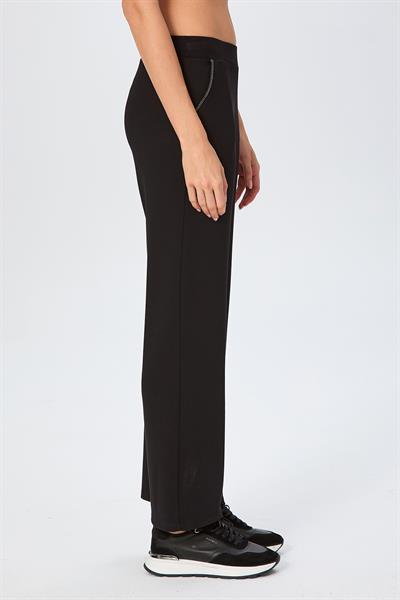 Beli Lastikli Taş Şerit Detaylı Cepli Pantolon 026-2105