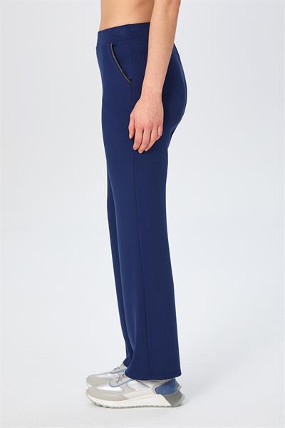 Beli Lastikli Taş Şerit Detaylı Cepli Pantolon 026-2105