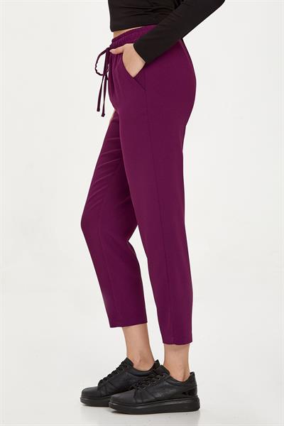 Beli Lastikli ve Bağcıklı Cepli Pantolon 234-3500