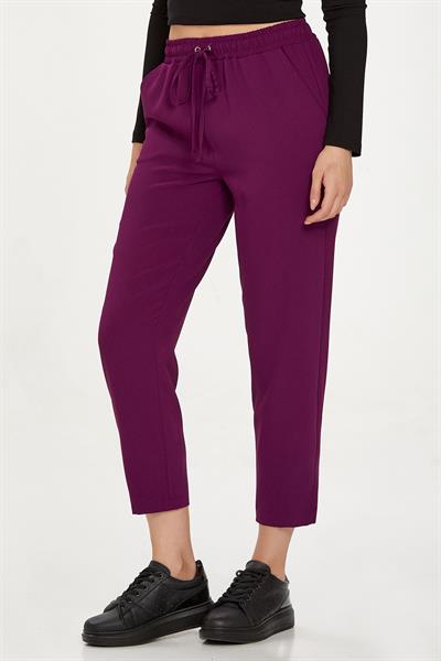 Beli Lastikli ve Bağcıklı Cepli Pantolon 234-3500