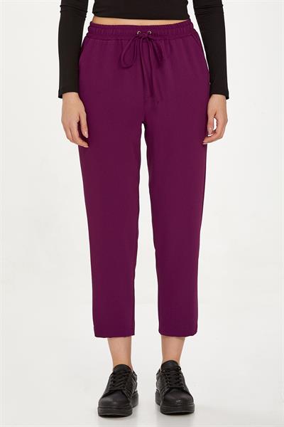 Beli Lastikli ve Bağcıklı Cepli Pantolon 234-3500