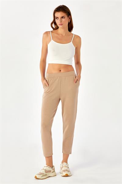 Beli Lastikli ve Cepli Pantolon 024-2103