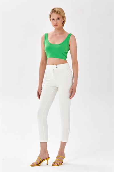Beli Lastikli ve Çıtçıtlı Pantolon 024-2013