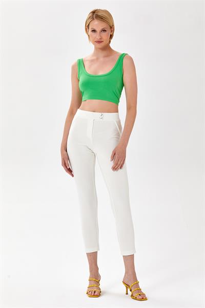 Beli Lastikli ve Çıtçıtlı Pantolon 024-2013