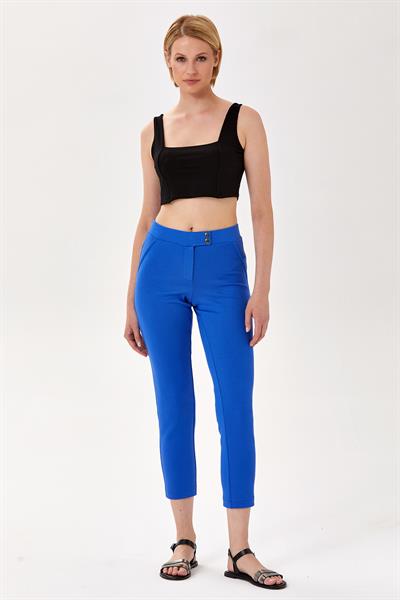Beli Lastikli ve Çıtçıtlı Pantolon 024-2013