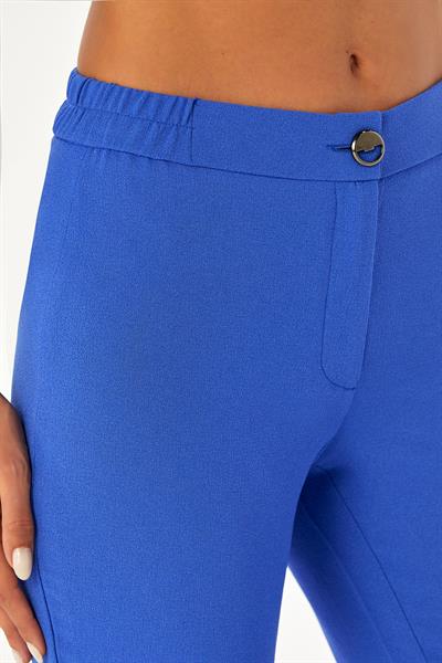 Beli Lastikli ve Düğmeli Pantolon 024-3500