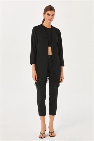 Beli Lastikli ve Düğmeli Pantolon 024-3500