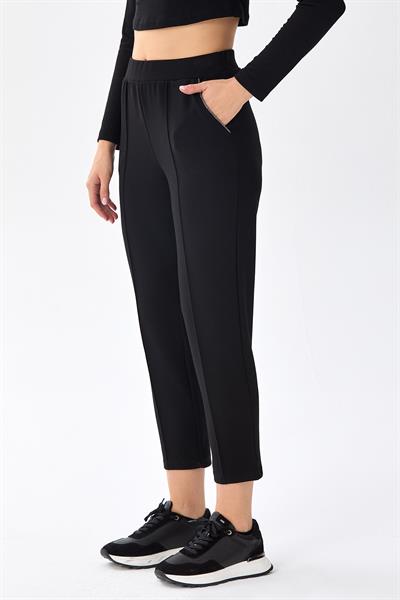 Beli Lastikli Cepleri Taş Şerit Detaylı Pantolon 256-2107