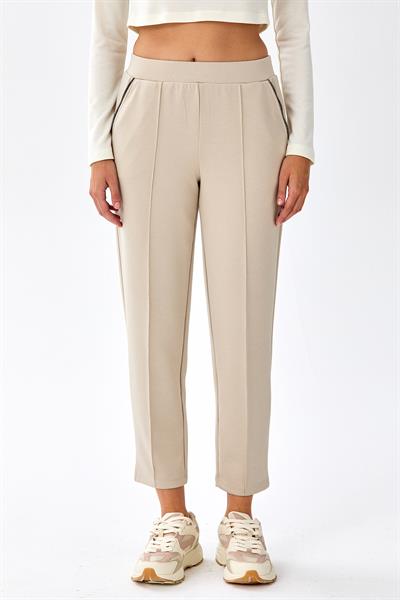Beli Lastikli Cepleri Taş Şerit Detaylı Pantolon 256-2107