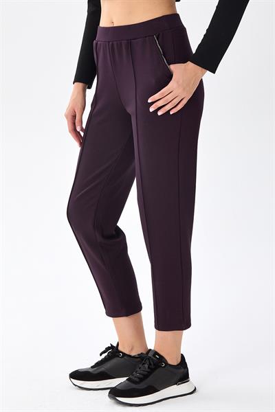 Beli Lastikli Cepleri Taş Şerit Detaylı Pantolon 256-2107
