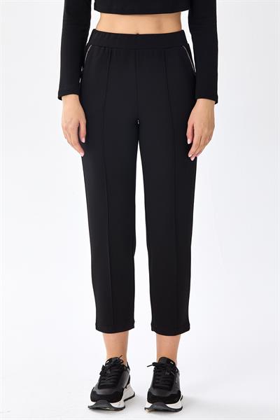 Beli Lastikli Cepleri Taş Şerit Detaylı Pantolon 256-2107