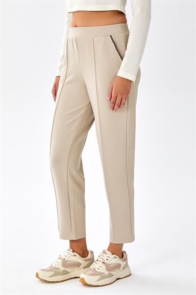 Beli Lastikli Cepleri Taş Şerit Detaylı Pantolon 256-2107