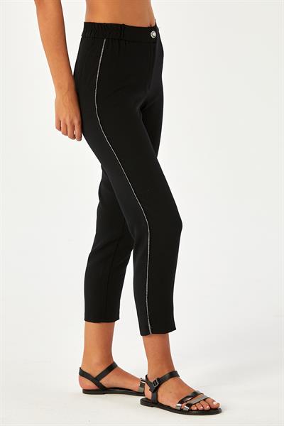Beli Lastikli Yanı Sim Şeritli Pantolon 024-3511