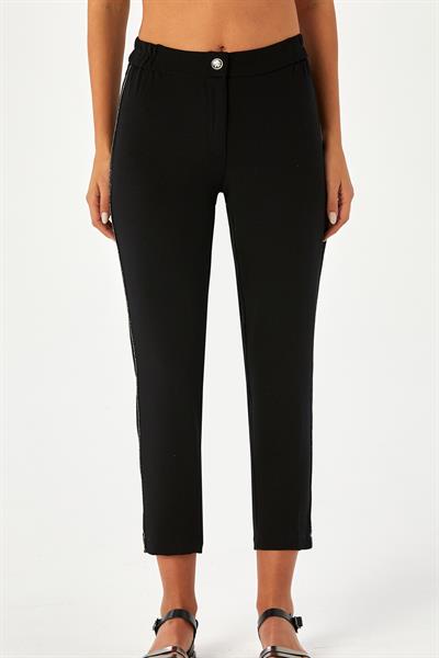 Beli Lastikli Yanı Sim Şeritli Pantolon 024-3511
