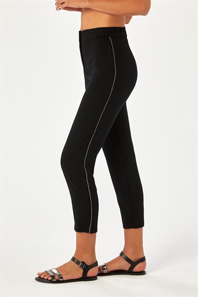 Beli Lastikli Yanı Sim Şeritli Pantolon 024-3511